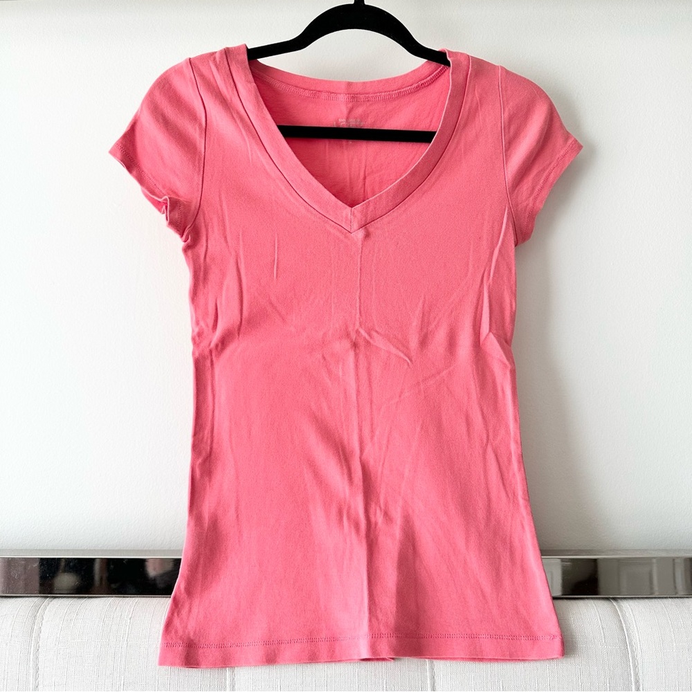 Ann Taylor LOFT Short Sleeve V-Neck Tee Shirt 100% Cotton